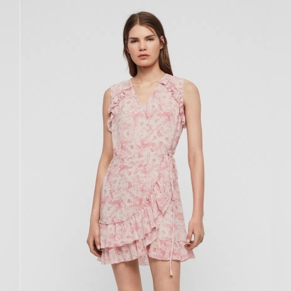 ALLSAINTS Priya Rosa Dress Sz S